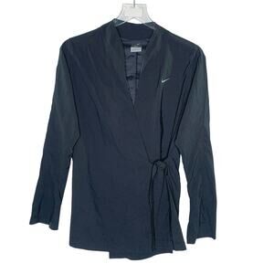 Vintage Nike Dri-Fit Womens Martial Arts Gi Wrap Top S Black Active